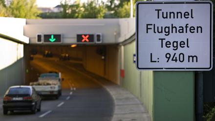 Der Tunnel Flughafen Tegel in Berlin.
