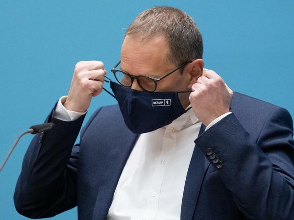 Berlins Regierender Bürgermeister Michael Müller (SPD) nach ersten Senatssitzung in dieser Woche am Dienstag.