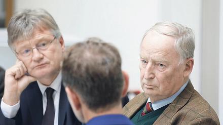 Auf Konfrontation. Meuthen, Gauland und Höcke stritten heftig. Meuthens Anhänger setzten sich am Ende noch einmal durch. 
