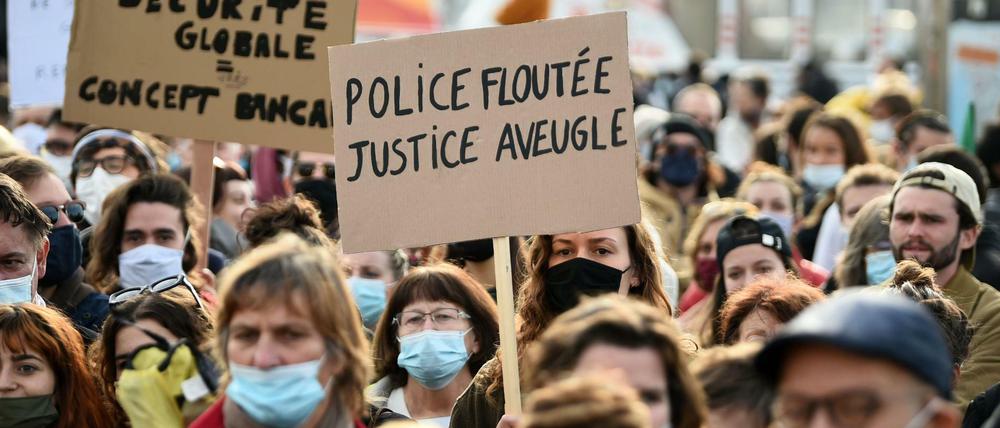 Proteste gegen das Sicherheitsgesetz.
