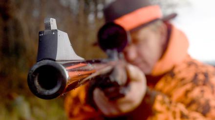 Ein Jäger in Niedersachsen.