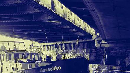 Tentakel in Aktion. „Kg Augenstern“ kratzt mit teleskopartigen Fiberglasruten an Brücken und nimmt den Sound auf.