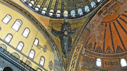 Der Engel in der Kuppel der Hagia Sophia.