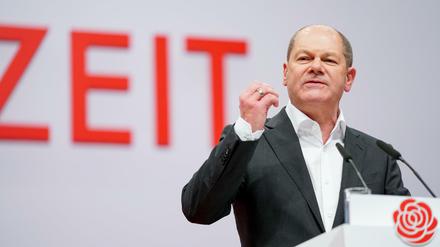  Olaf Scholz, stellvertretender Vorsitzender der SPD und Bundesminister der Finanzen. 