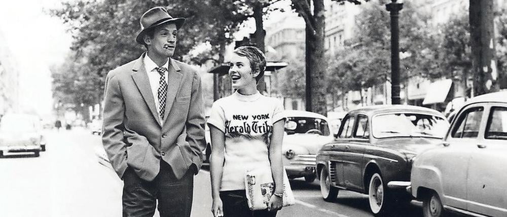 Godards Debüt „Außer Atem“ mit Jean-Paul Belmondo und Jean Seberg macht den Regisseur 1960 selbst zum Popstar der Nouvelle Vague. 