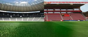 Das eine ist zu groß, das andere zu klein: In Sachen Stadionkapazität sehen beide Vereine Handlungsbedarf. 