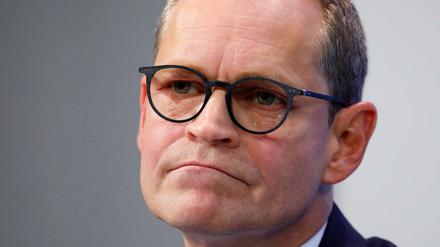 Michael Müller bei der Presskonferenz nach dem Bund-Länder-Gespräch zur Coronakrise Anfang Dezember.