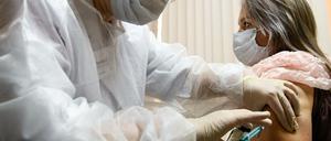 Corona-Impfung in Moskau mit dem Mittel „Sputnik V“