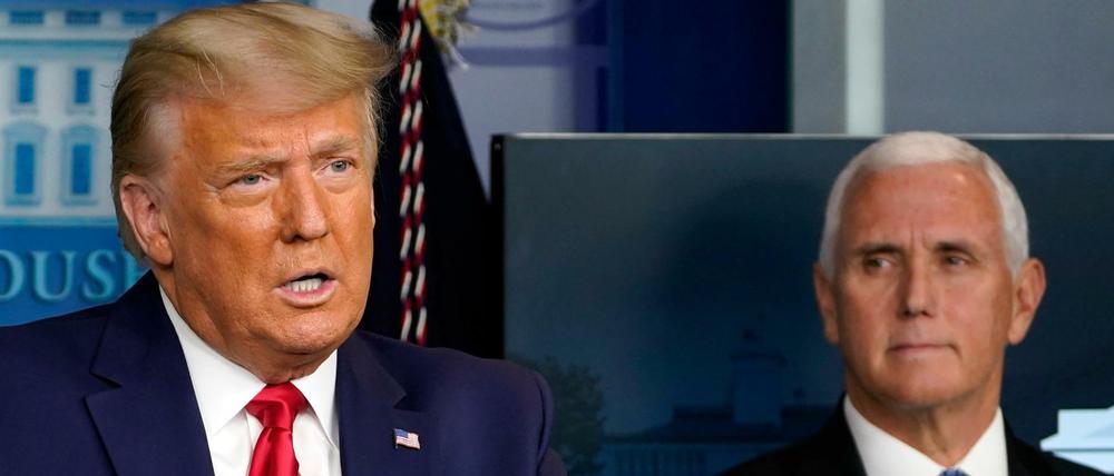 Donald Trump, amtierender Präsident der USA, und sein Vize Mike Pence