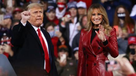 Donald Trump und seine Frau Melania in Georgia.