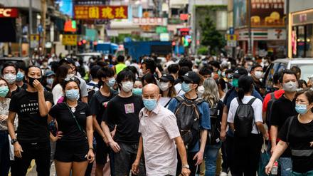 Protest gegen Chinas wachsenden Einfluss in Hongkong (Archivbild) 
