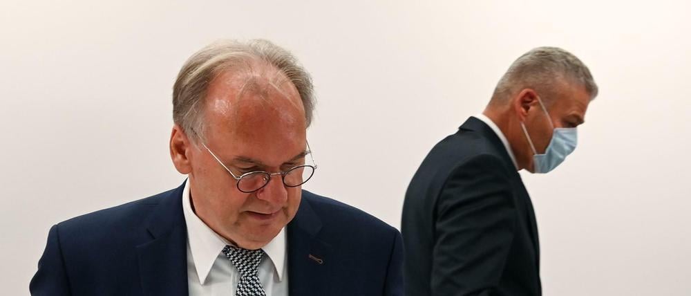 Viele Verlierer: Ministerpräsident Reiner Haseloff (CDU) und sein entlassender Innenminister Holger Stahlknecht (CDU). 