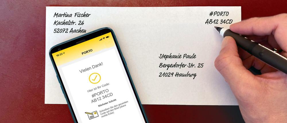 Porto per App: Die Deutsche Post bietet jetzt Frankierung übers Smartphone an.
