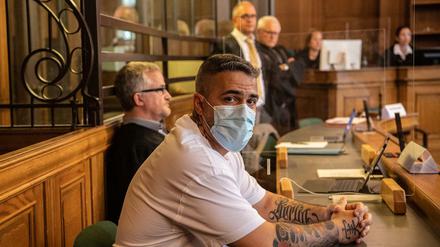 Anis Ferchichi, bekannt als Rapper Bushido, im Prozess gegen den Berliner Clan-Chef Arafat Abou-Chaker.