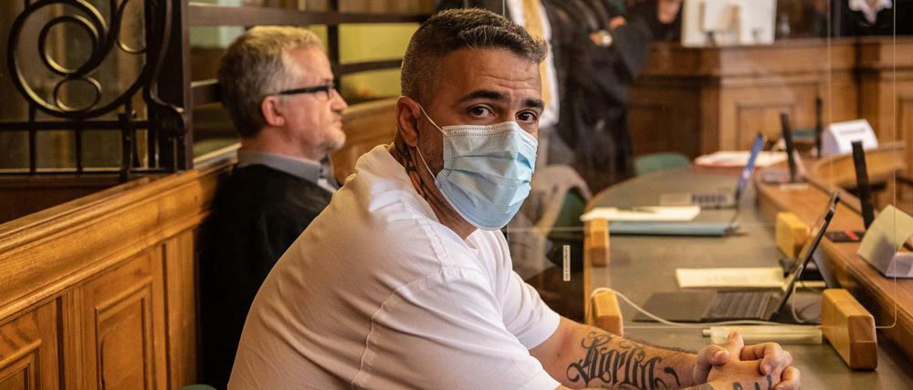 Anis Ferchichi, bekannt als Rapper Bushido, im Prozess gegen den Berliner Clan-Chef Arafat Abou-Chaker.