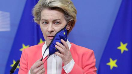 EU-Kommissionschefin Ursula von der Leyen am Sonntag in Brüssel.