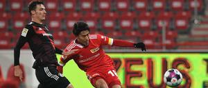 Auch der eingewechselte Keita Endo hatte für Union noch den Sieg auf dem Fuß.