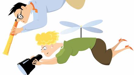 Immer im Blick. Helikoptereltern schaden ihren Kindern oft durch übertriebene Vorsicht.