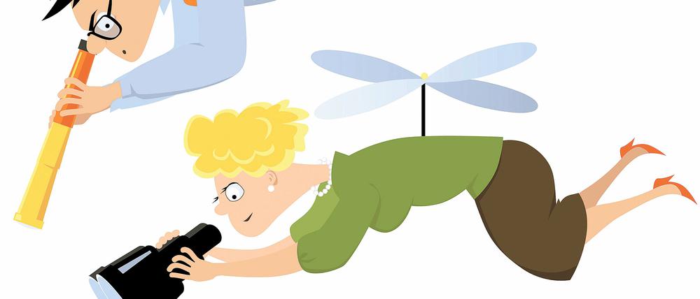 Immer im Blick. Helikoptereltern schaden ihren Kindern oft durch übertriebene Vorsicht.