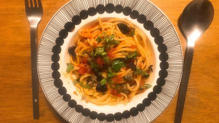 Gehen ziemlich pronto: die Spaghetti alla Puttanesca. 