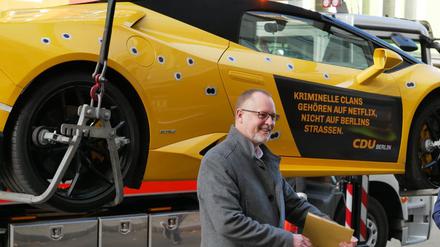Auch dafür gab's Ärger: Spitzenkandidat Kai Wegner (re.) mit Stadtrat Falko Liecke in Neukölln.