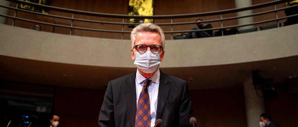 1Thomas de Maiziere, ehemaliger Innenminister, im Untersuchungsausschuss zum Anschlag am Breitscheidplatz.