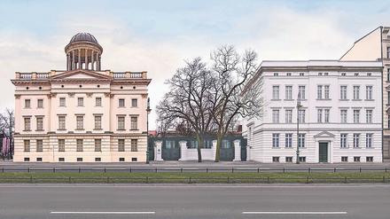 Doppelhaus. Das Museum im Stülerbau (links) und im Kommandantenhaus.