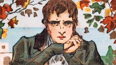 Die Leiden des jungen A. Illustration zu „Adolphe“ von Serge de Solomko aus dem Jahr 1913.