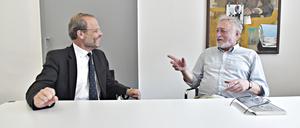 Felix Klein, Antisemitismusbeauftragter der Bundesregierung und sein Kritiker, der Erziehungswissenschaftler Micha Brumlik