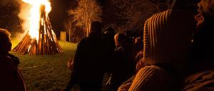 Feuer zur Wintersonnenwende.
