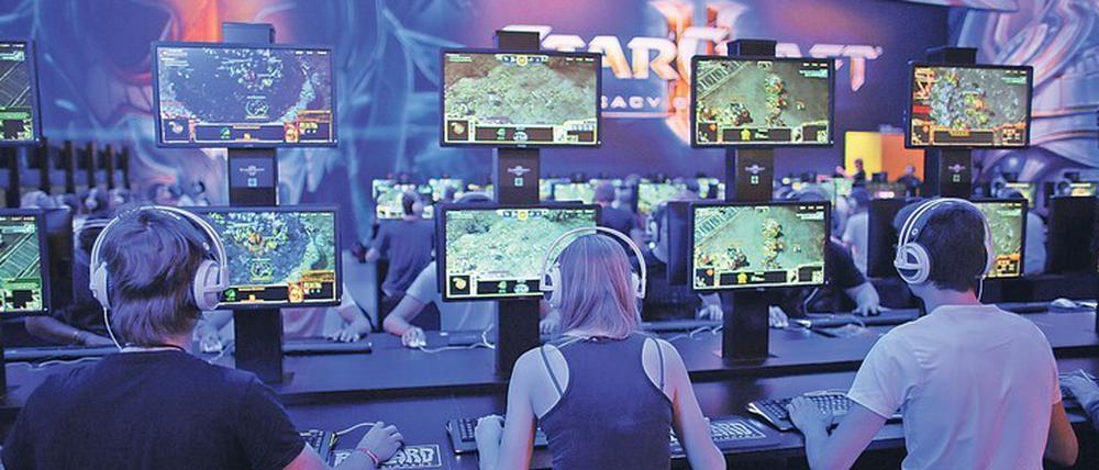 Auf der Messe "Gamescom" wirbt der Verfassungsschutz um neues Personal.