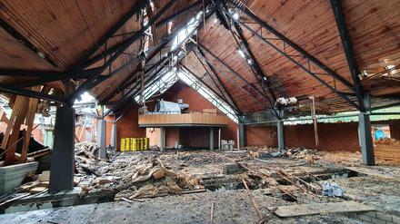 So sieht es im Innern der Kirche nach dem Feuer aus.