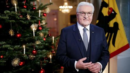 Bundespräsident Frank-Walter Steinmeier spricht den Deutschen Mut zu.