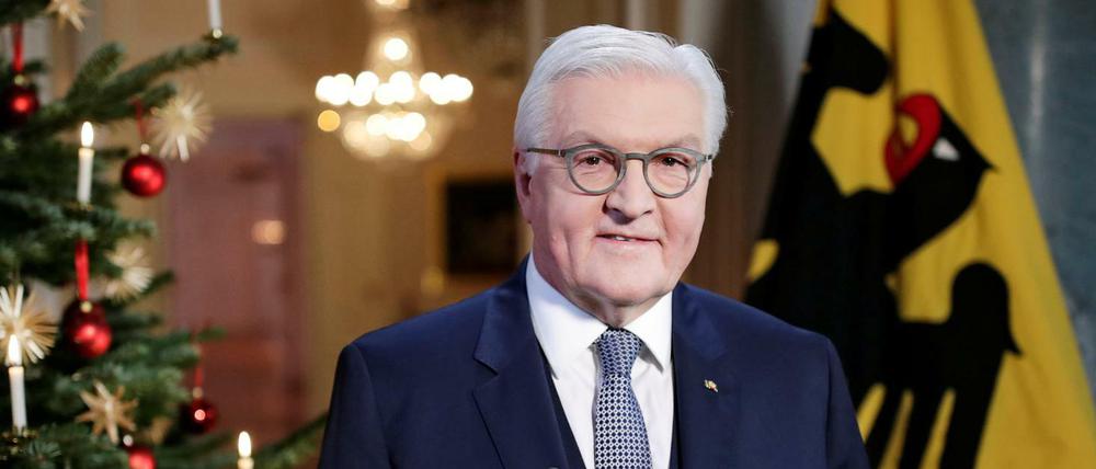 Bundespräsident Frank-Walter Steinmeier spricht den Deutschen Mut zu.