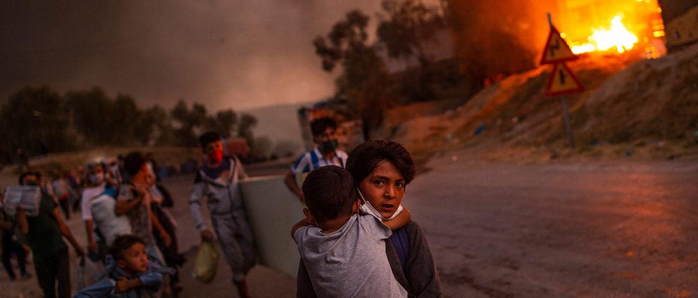 Ausgezeichnet: Dieses Bild machte der Fotograf Angelos Tzortzinis im September im Flüchtlingslager Moria.