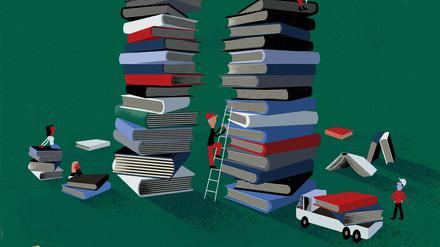 Hochgestapelt lebt sich's besser - solange es um Bücher geht.