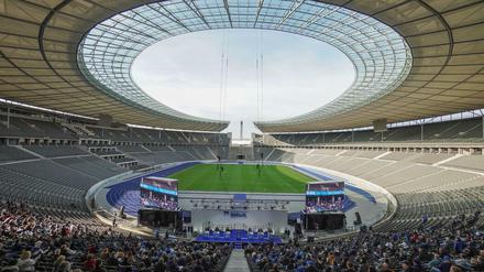 Vielleicht bald ohne Laufbahn? Das Berliner Olympiastadion.