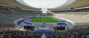Vielleicht bald ohne Laufbahn? Das Berliner Olympiastadion.