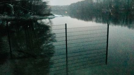 Der Zaun am Badesee.