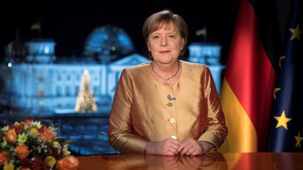 Angela Merkel bei ihrer Neujahrsansprache
