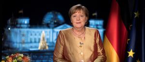 Angela Merkel bei ihrer Neujahrsansprache