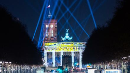  Die Straße des 17. Juni war über Silvester vom Brandenburger Tor bis zur Siegessäule gesperrt.