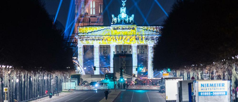  Die Straße des 17. Juni war über Silvester vom Brandenburger Tor bis zur Siegessäule gesperrt.
