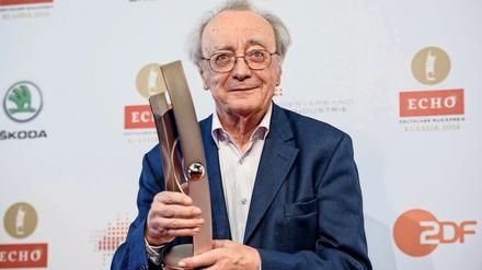 2016 erhielt Alfred Brendel einen Echo für sein Lebenswerk.