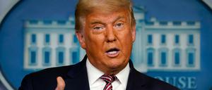 „Empört“ über den Angriff aufs Kapitol: US-Präsident Donald Trump bei seiner Videobotschaft.