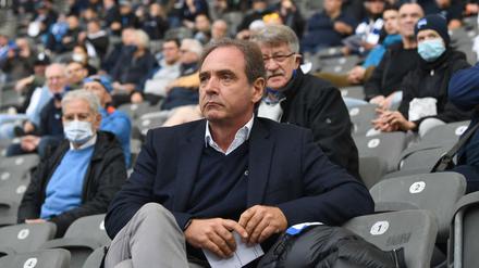 Carsten Schmidt bei Herthas Mitgliederversammlung im Oktober im Olympiastadion.