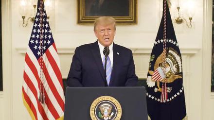 US-Präsident Donald Trump in seinem zweiten Video zu dem Sturm aufs Kapitol.