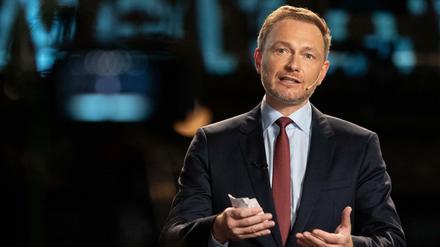 Christian Lindner, Bundesvorsitzender der FDP, während der Dreikönigskundgebung der FDP im Stuttgarter Opernhaus.
