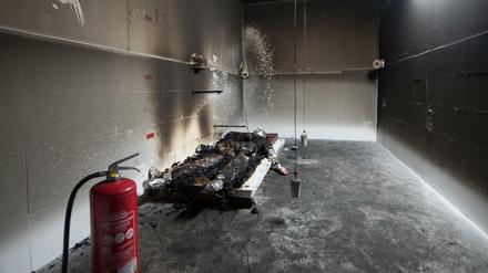 Der Brandversuch im sächsischen Schmiedeberg.