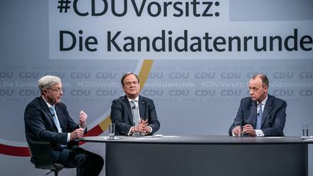 Die drei Kandidaten für den CDU-Parteivorsitz.